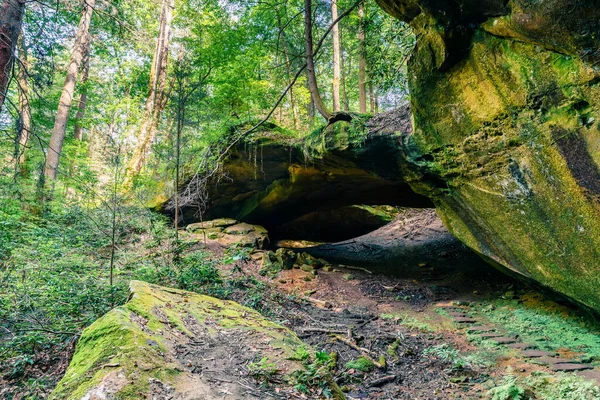 Scenic View Yahoo Arch Rock Formation Southern Kentucky — стокове фото