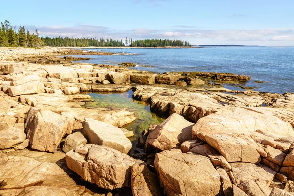 Costa Rocosa Parque Nacional Acadia Maine —  Fotos de Stock