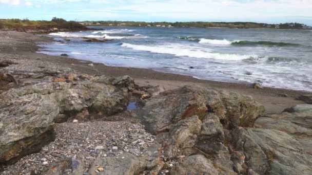 Cape Elizabeth Maine Deki Crescent Beach State Park Panoramik Manzarası — Stok video