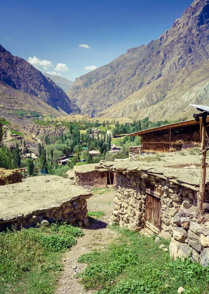 Village Margib Dans Vallée Yaghnob Tadjikistan — Photo