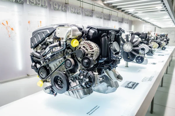 Munich Germany September 2015 Bmw Engines Display Bmw Museum Munich — Stock Photo, Image