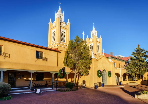 Die Kirche San Felipe Neri Auf Dem Altstadtplatz Albuquerque New — Stockfoto