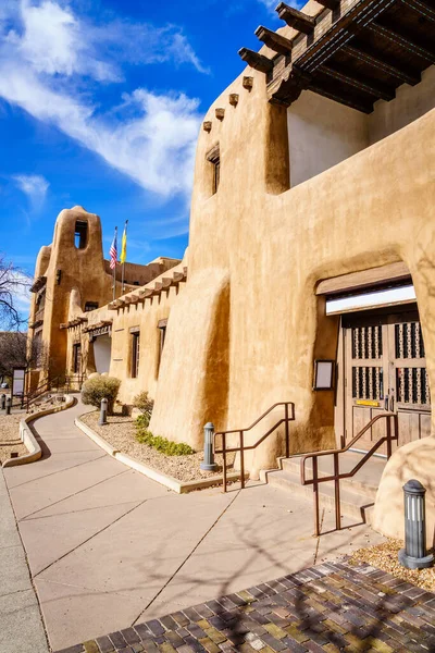 Arquitetura Tradicional Sudoeste Centro Santa Novo México — Fotografia de Stock