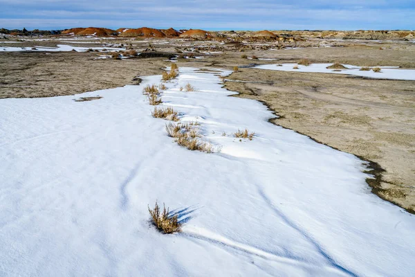 Szenische Ansicht Der Bisti Zin Wildnis New Mexico Winter — Stockfoto