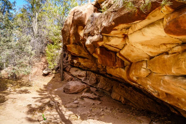 ニューメキシコ州サンタフェ近くのGrasshopper Canyonのハイキングコース — ストック写真