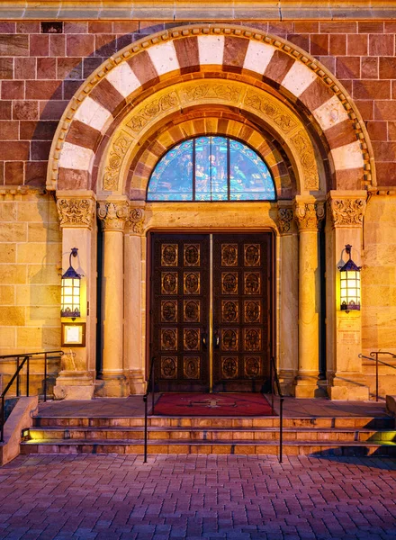 Catedral San Francisco Puerta Principal Por Noche —  Fotos de Stock
