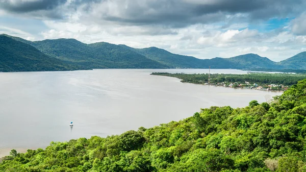 Widok Jezioro Lagoa Conceicao Jezioro Poczęcia Pobliżu Florianopolis Brazylia — Zdjęcie stockowe