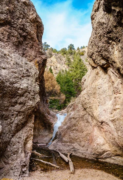 Slutpunkt För Vandringsled Grasshopper Canyon Nära Santa New Mexico — Stockfoto