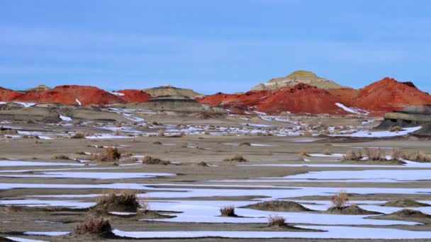 Vista Panorâmica Área Selvagem Bisti Zin Novo México Inverno — Vídeo de Stock