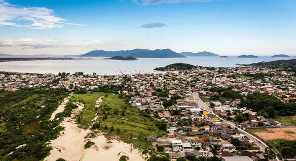 Panoramic Aerial View Enseada Pinheira Small Resort Town Proviince Santa — Stock Fotó
