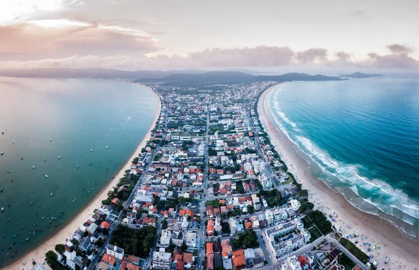 Aerial View Canto Grande Mariscal Beaches Bombinhas Brazil —  Fotos de Stock