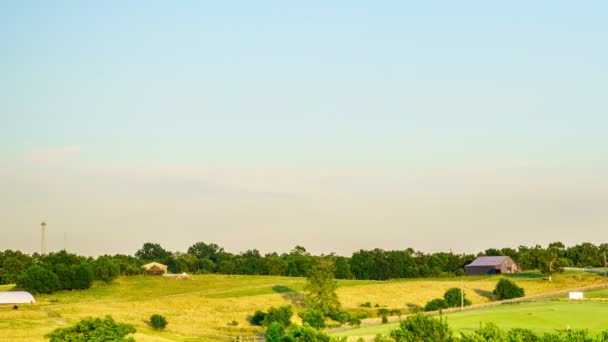 Time Lapse Clip Moon Rising Central Kentucky Countryside Summer — Stockvideo