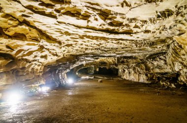 Cascade cave in Carter Caves State Park in Kentucky