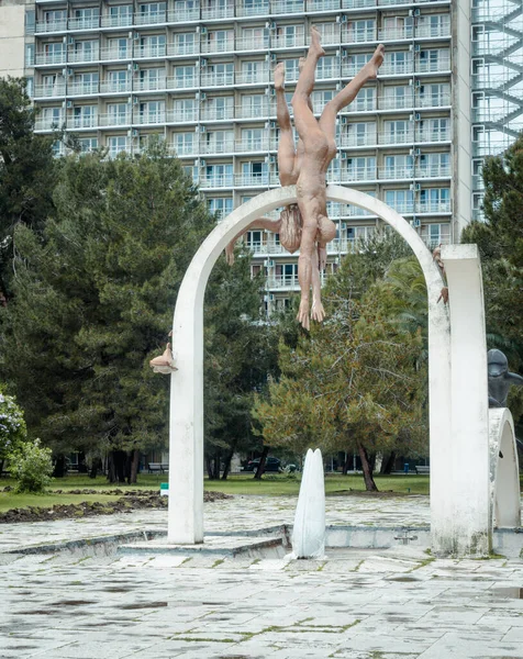 Pitsunda Gruzie Dubna 2016 Sovětská Socha Hotelu Černomořském Letovisku Pitsunda — Stock fotografie