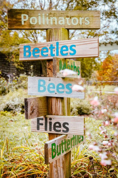 Ein Schild Schmetterlingsgarten Arboretum Lexington Kentucky — Stockfoto