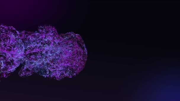 Particules Liquides Couleur Vive Fond Abstrait Motion Design Brillant Avec — Video