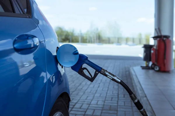 Refueling Car Gasoline Gas Station Rise Fuel Prices Crisis Shortage — Foto de Stock