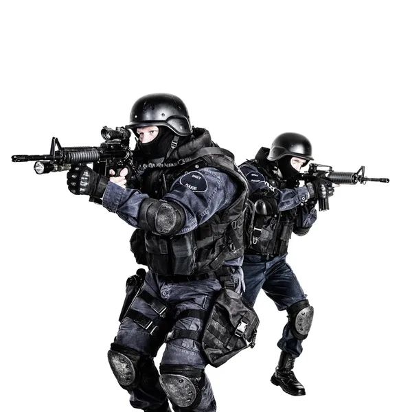SWAT csapat akcióban — Stock Fotó