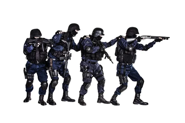 SWAT team i aktion — Stockfoto