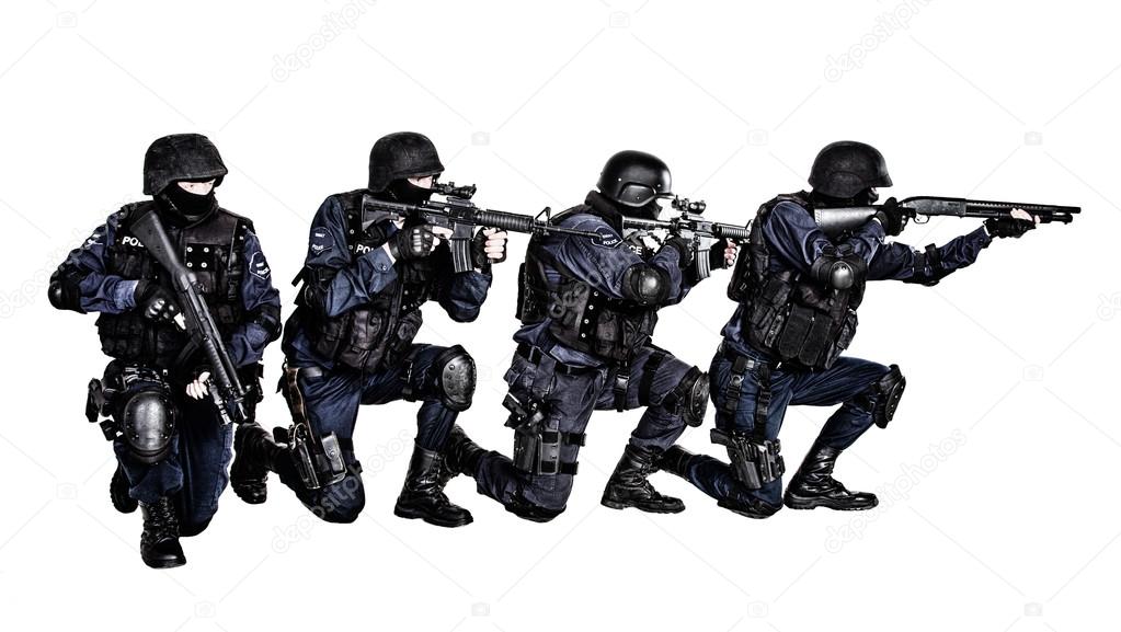 SWAT team in action