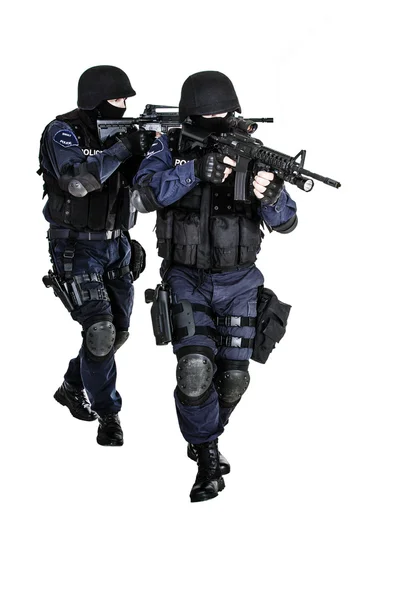 SWAT team i aktion — Stockfoto