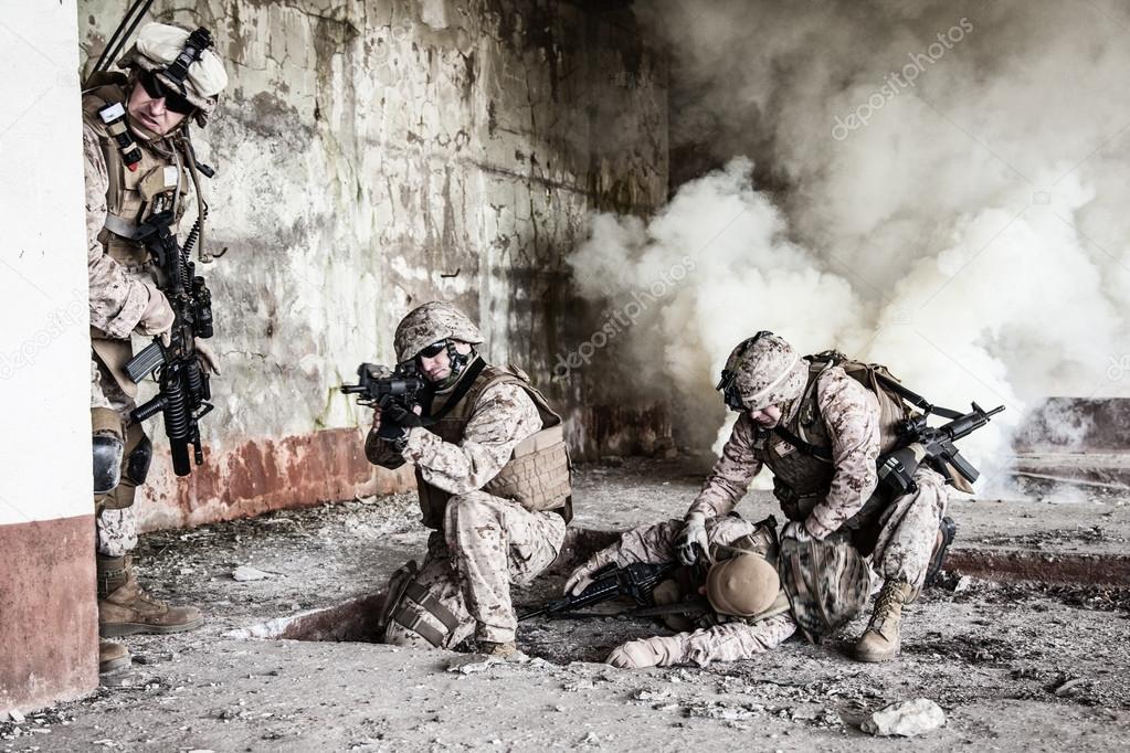 US marines in action