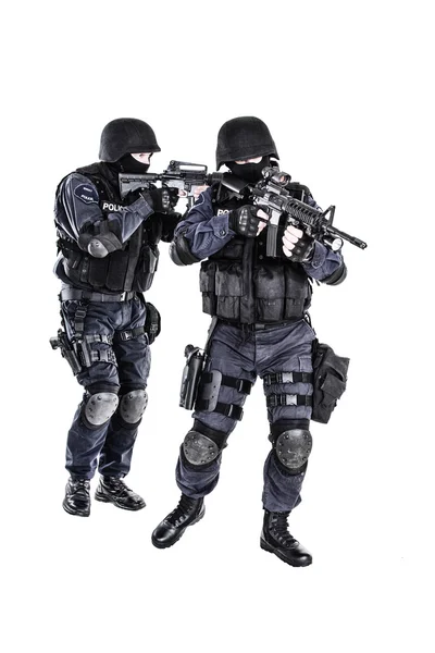 SWAT team i aktion — Stockfoto