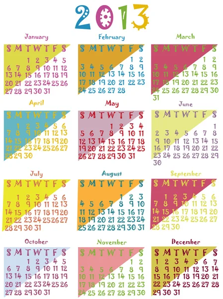 Calendrier 2013 — Image vectorielle