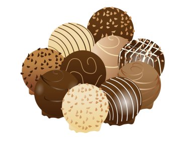 çikolata farklı bir vektör çizim