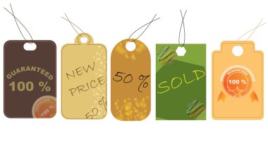 Vector illustration of different kind of price tag clipart
