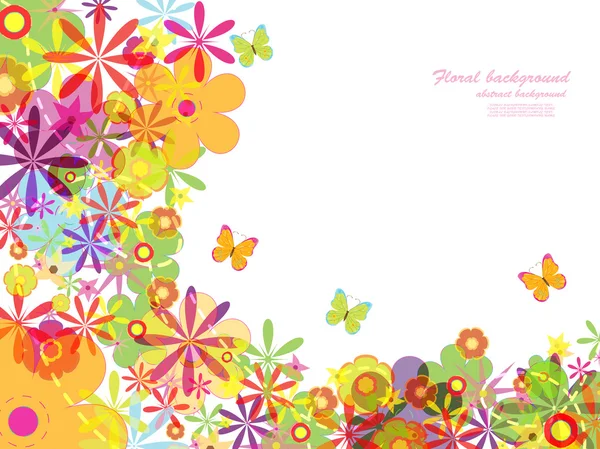 Soyut çiçek arkaplanının vektör çizimi