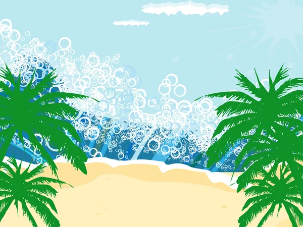 Deniz arka plan vektör çizim