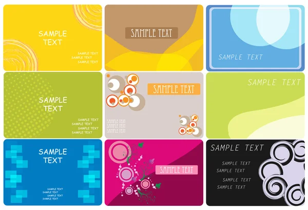 vektör çizim farklı kartvizit