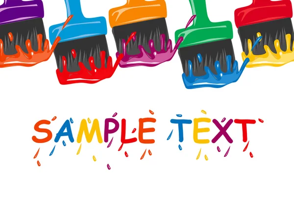 Boya fırçaları kümesini vektör çizim