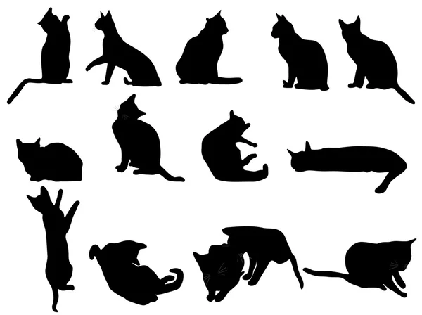 Vectorillustratie van kleine katjes — Stockvector