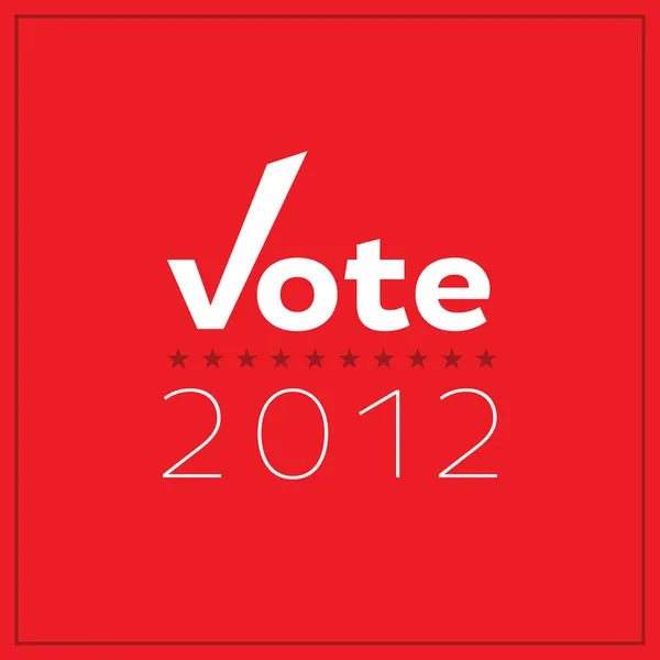 Voto minimalista 2012 Poster — Vettoriale Stock