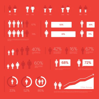 Modern Infographic elemanları