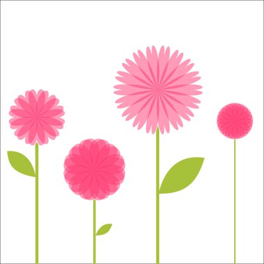 Pembe çiçek sapları