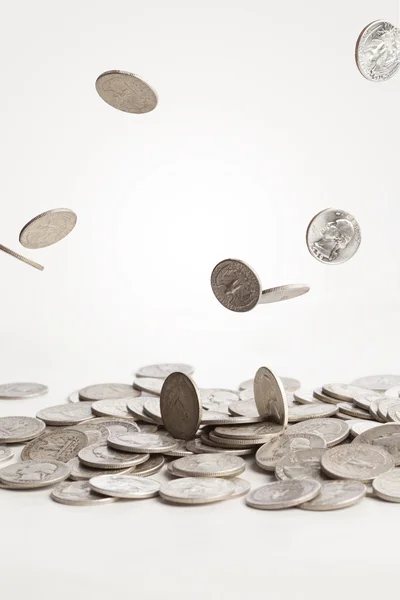 Falling Coins — Stock Photo, Image