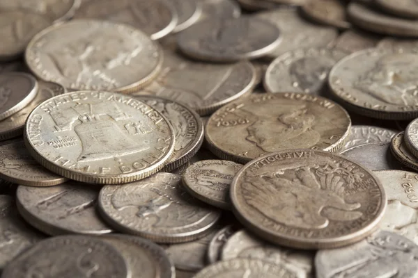 Old Silver Coins — Stock Photo, Image