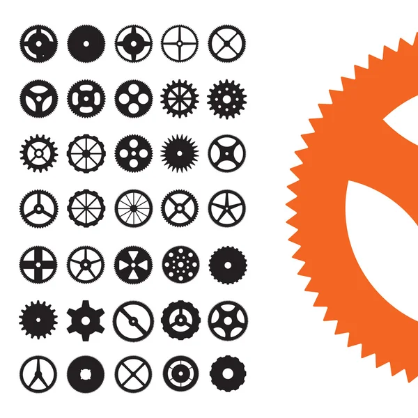 Vector Gears Set — Stock Vector