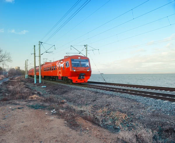 Trem moderno de alta velocidade — Fotografia de Stock