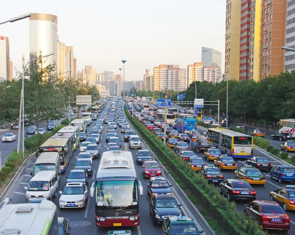 PECHINO Strada trafficata Pechino — Foto Stock