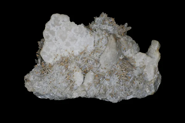 Grote kristallen van witte quartz o — Stockfoto