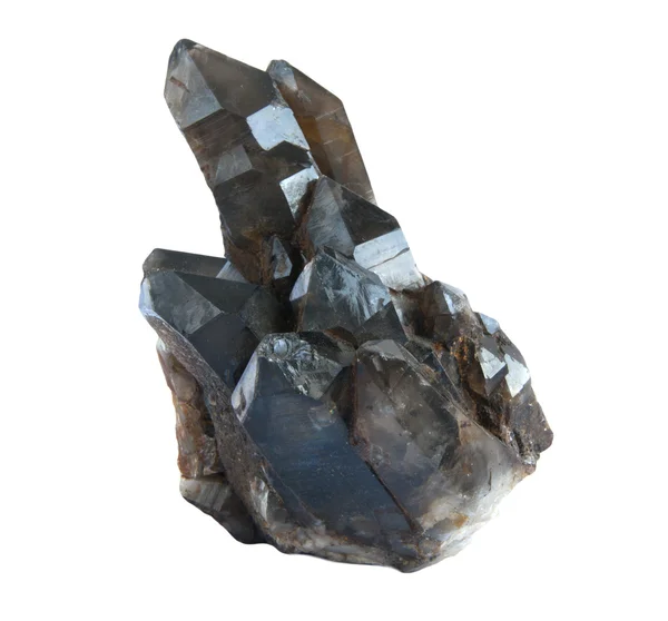 Kristalle aus schwarzem Quarz — Stockfoto