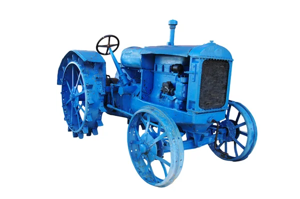 Alter blauer Oldtimer Traktor — Stockfoto