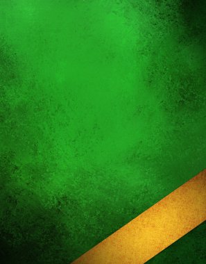 Altın şerit ile zarif yeşil renkli köşe düzen tasarımı açılı