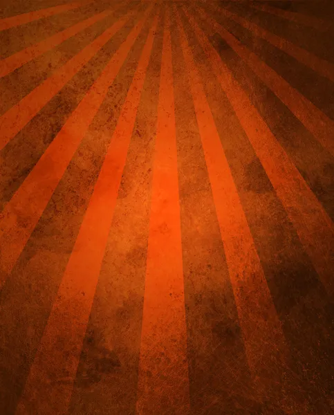 Orange rétro starburst ou sunburst motif fond abstrait grunge texture — Photo