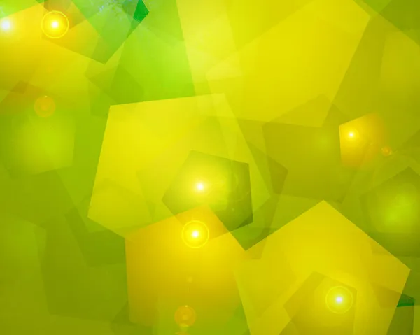 Abstrato amarelo fundo verde iluminação de formas geométricas em abstrato moderno arte design padrão — Fotografia de Stock