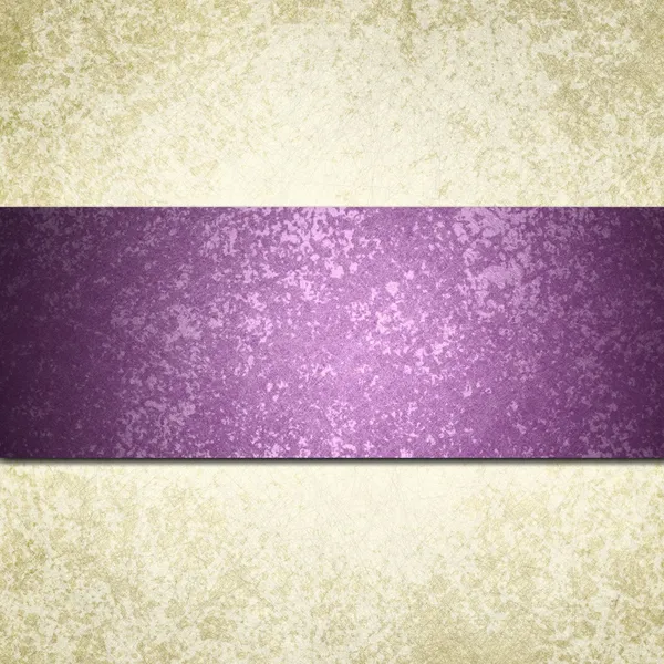 White background paper with purple striped ribbon — Stock Photo, Image